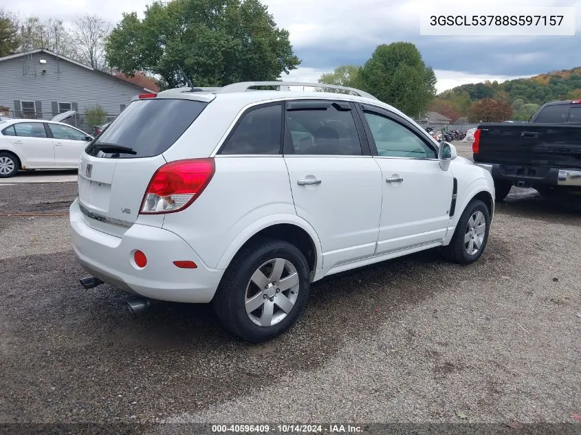 2008 Saturn Vue V6 Xr VIN: 3GSCL53788S597157 Lot: 40596409