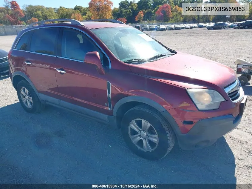 2008 Saturn Vue 4-Cyl Xe VIN: 3GSCL33PX8S669853 Lot: 40615934