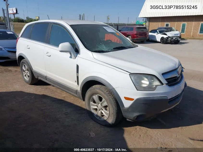 2008 Saturn Vue 4-Cyl Xe VIN: 3GSCL33P78S515245 Lot: 40623537