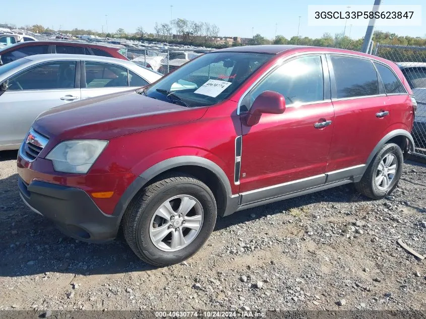 2008 Saturn Vue 4-Cyl Xe VIN: 3GSCL33P58S623847 Lot: 40630774