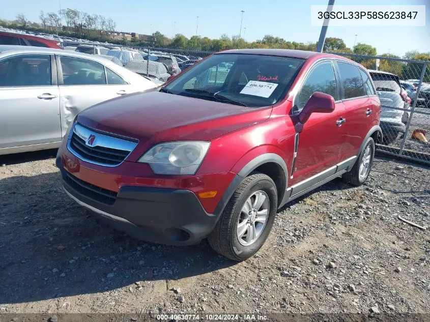 2008 Saturn Vue 4-Cyl Xe VIN: 3GSCL33P58S623847 Lot: 40630774