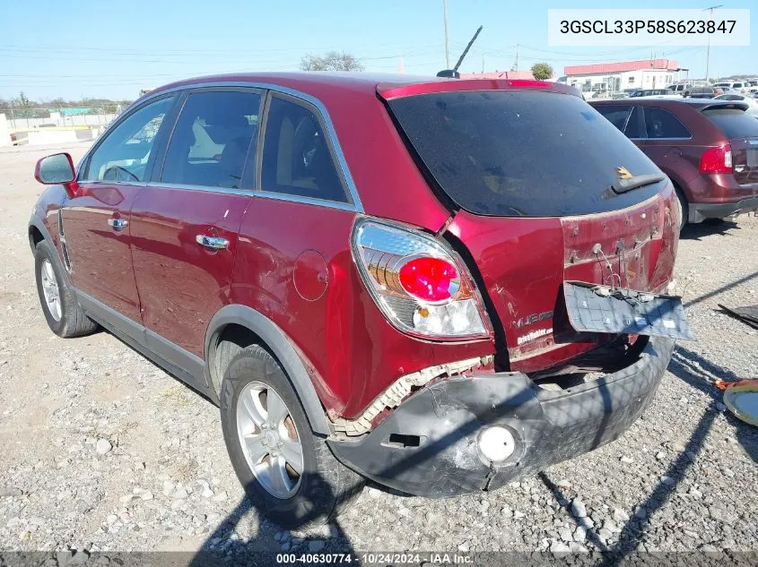 2008 Saturn Vue 4-Cyl Xe VIN: 3GSCL33P58S623847 Lot: 40630774