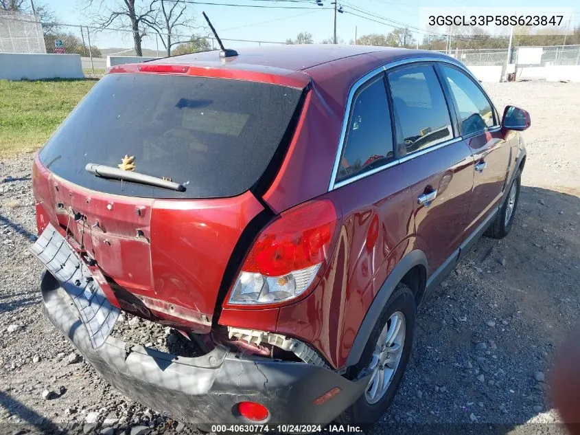 2008 Saturn Vue 4-Cyl Xe VIN: 3GSCL33P58S623847 Lot: 40630774