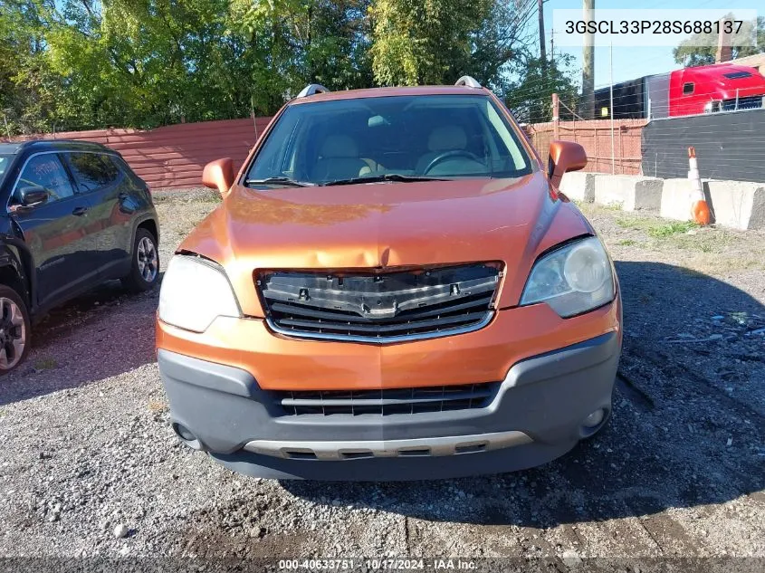 2008 Saturn Vue 4-Cyl Xe VIN: 3GSCL33P28S688137 Lot: 40633751