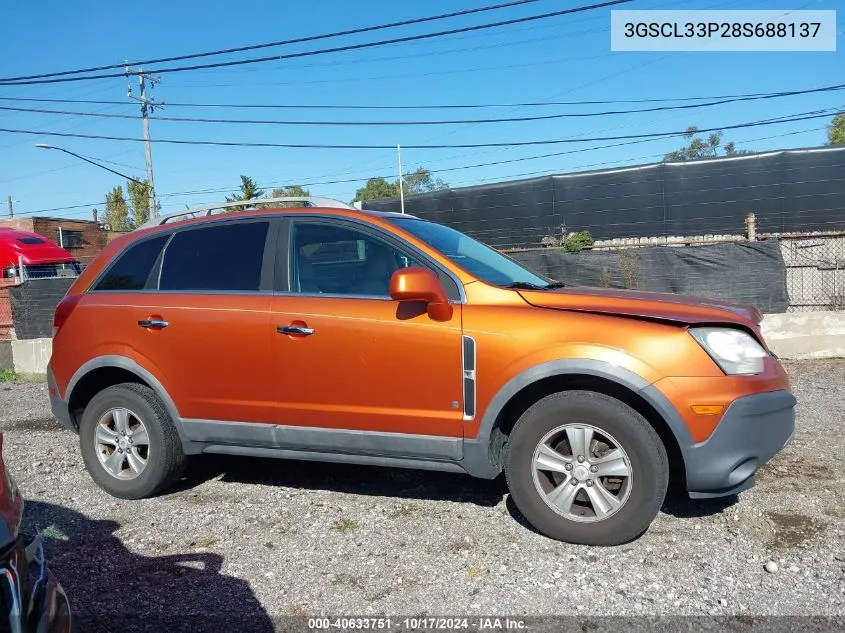 2008 Saturn Vue 4-Cyl Xe VIN: 3GSCL33P28S688137 Lot: 40633751