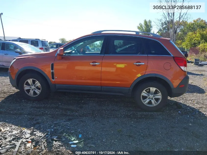 2008 Saturn Vue 4-Cyl Xe VIN: 3GSCL33P28S688137 Lot: 40633751