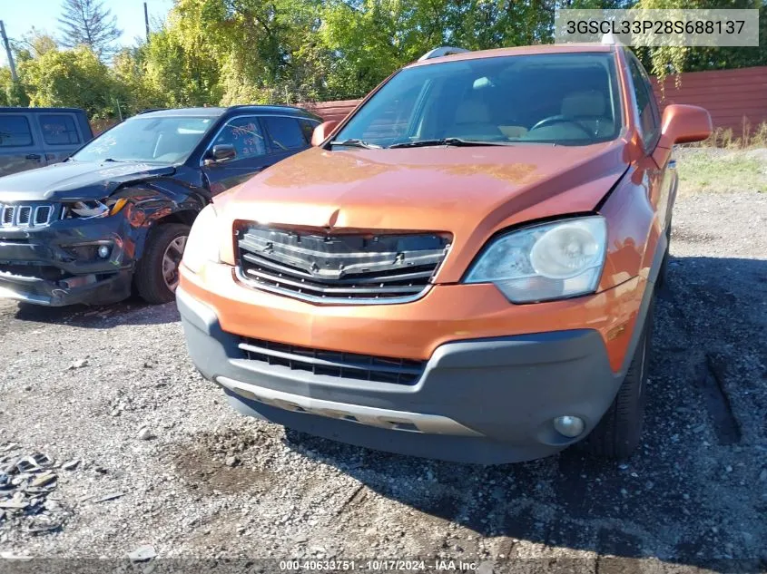 2008 Saturn Vue 4-Cyl Xe VIN: 3GSCL33P28S688137 Lot: 40633751