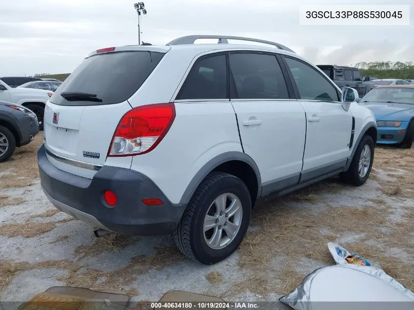 2008 Saturn Vue Xe VIN: 3GSCL33P88S530045 Lot: 40634180