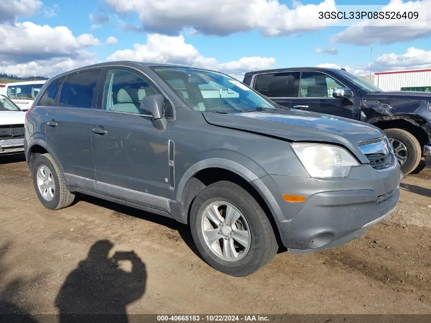 2008 Saturn Vue 4-Cyl Xe VIN: 3GSCL33P08S526409 Lot: 40665183