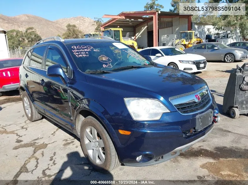 2008 Saturn Vue V6 Xr VIN: 3GSCL53798S509104 Lot: 40668588