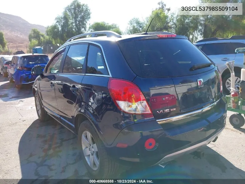 2008 Saturn Vue V6 Xr VIN: 3GSCL53798S509104 Lot: 40668588