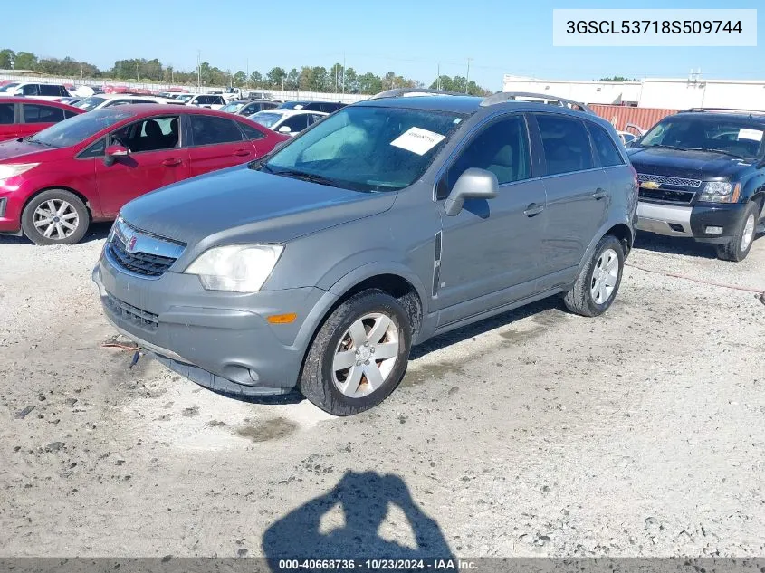 2008 Saturn Vue V6 Xr VIN: 3GSCL53718S509744 Lot: 40668736