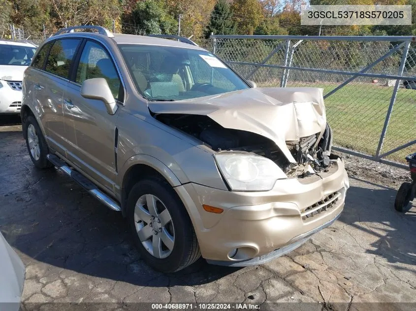 2008 Saturn Vue V6 Xr VIN: 3GSCL53718S570205 Lot: 40688971