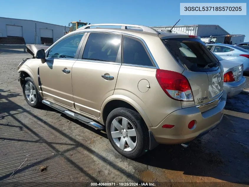 2008 Saturn Vue V6 Xr VIN: 3GSCL53718S570205 Lot: 40688971