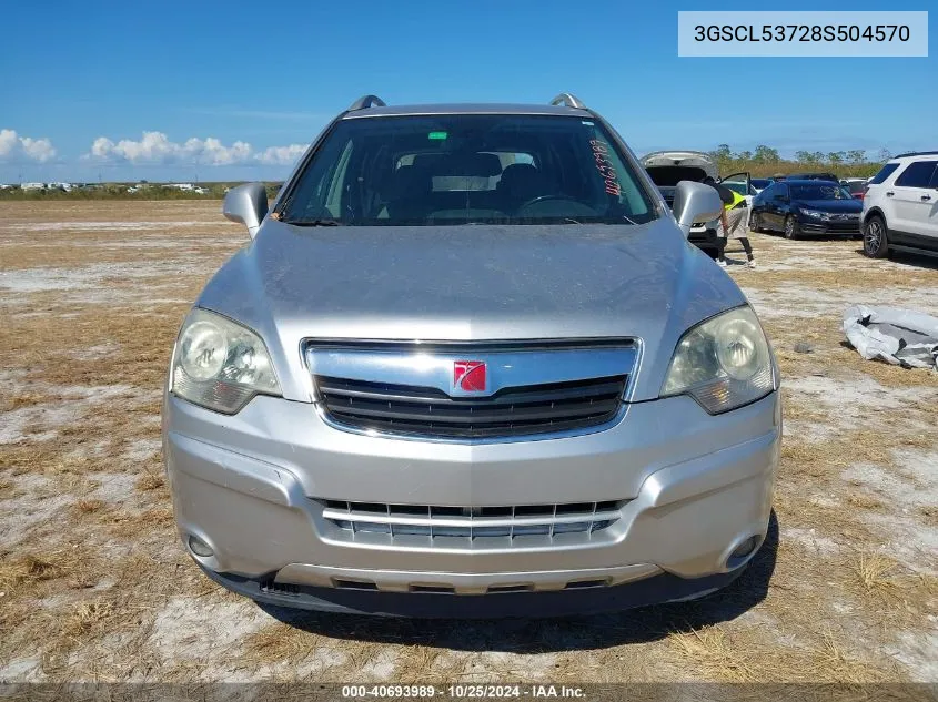 2008 Saturn Vue V6 Xr VIN: 3GSCL53728S504570 Lot: 40693989