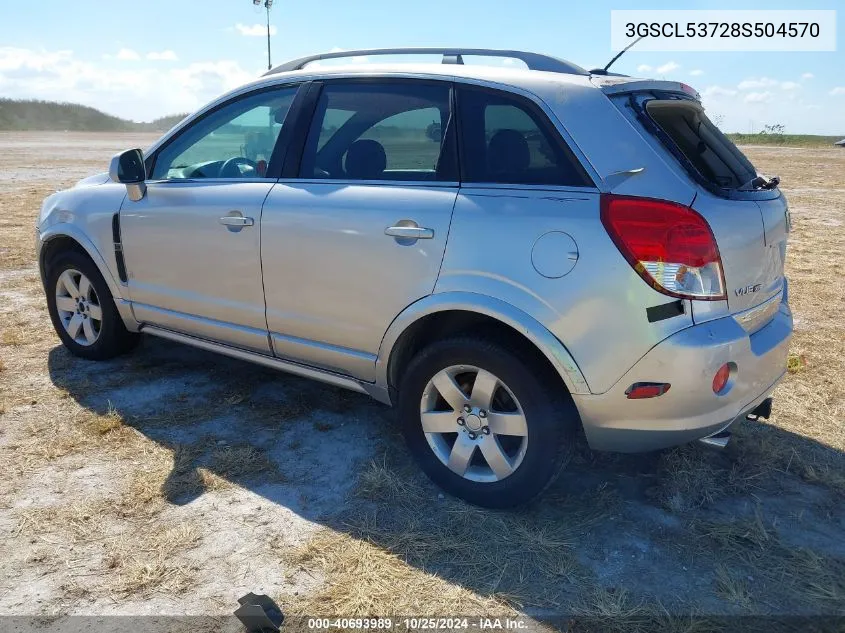 2008 Saturn Vue V6 Xr VIN: 3GSCL53728S504570 Lot: 40693989