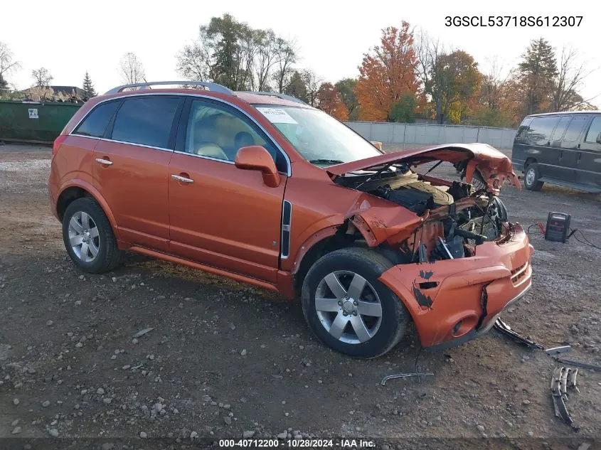 2008 Saturn Vue V6 Xr VIN: 3GSCL53718S612307 Lot: 40712200