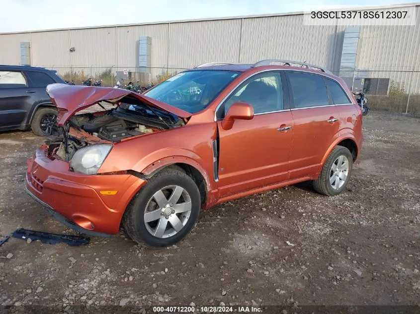 2008 Saturn Vue V6 Xr VIN: 3GSCL53718S612307 Lot: 40712200