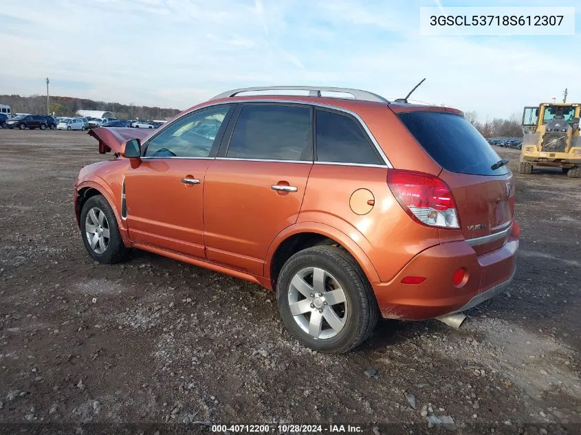 2008 Saturn Vue V6 Xr VIN: 3GSCL53718S612307 Lot: 40712200