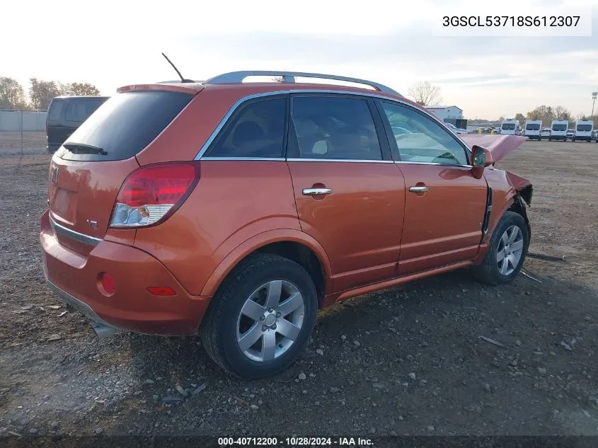 2008 Saturn Vue V6 Xr VIN: 3GSCL53718S612307 Lot: 40712200