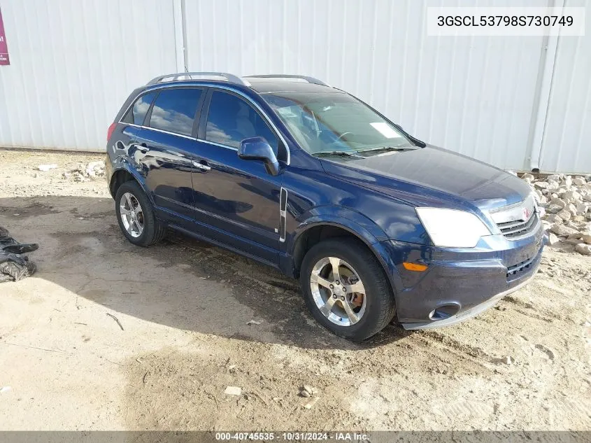 2008 Saturn Vue V6 Xr VIN: 3GSCL53798S730749 Lot: 40745535