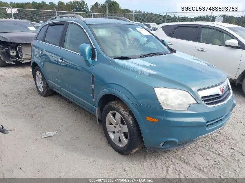 2008 Saturn Vue Xr VIN: 3GSCL53748S593753 Lot: 40755358