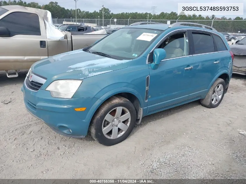 2008 Saturn Vue Xr VIN: 3GSCL53748S593753 Lot: 40755358