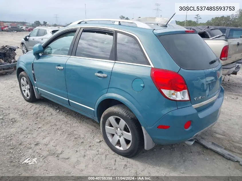 2008 Saturn Vue Xr VIN: 3GSCL53748S593753 Lot: 40755358