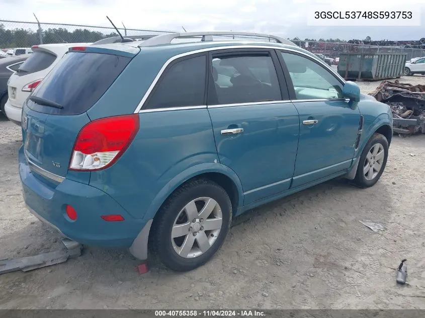 2008 Saturn Vue Xr VIN: 3GSCL53748S593753 Lot: 40755358