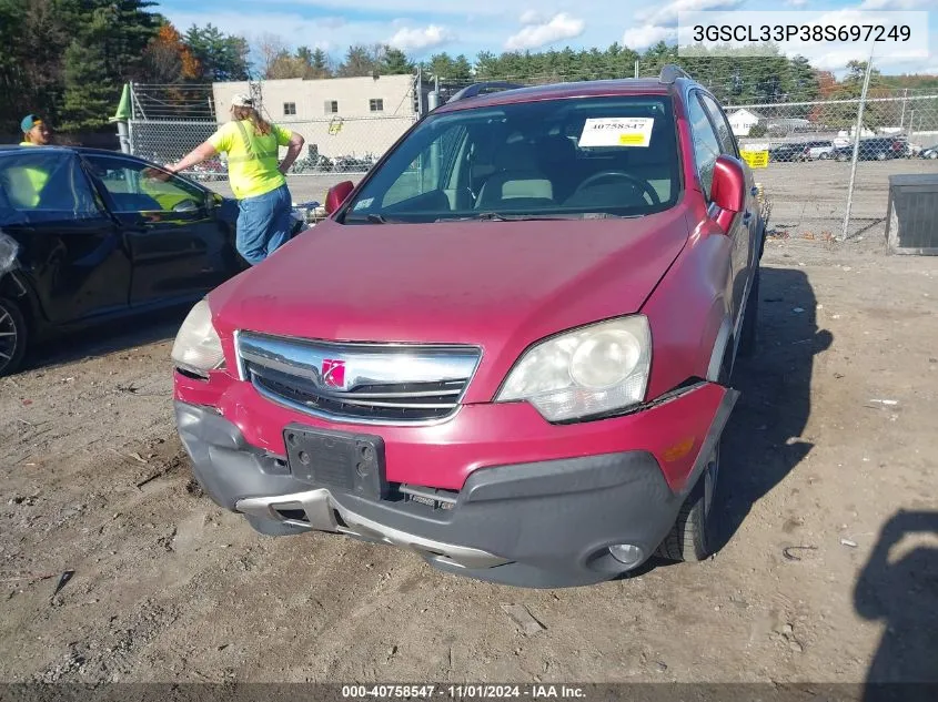 2008 Saturn Vue 4-Cyl Xe VIN: 3GSCL33P38S697249 Lot: 40758547