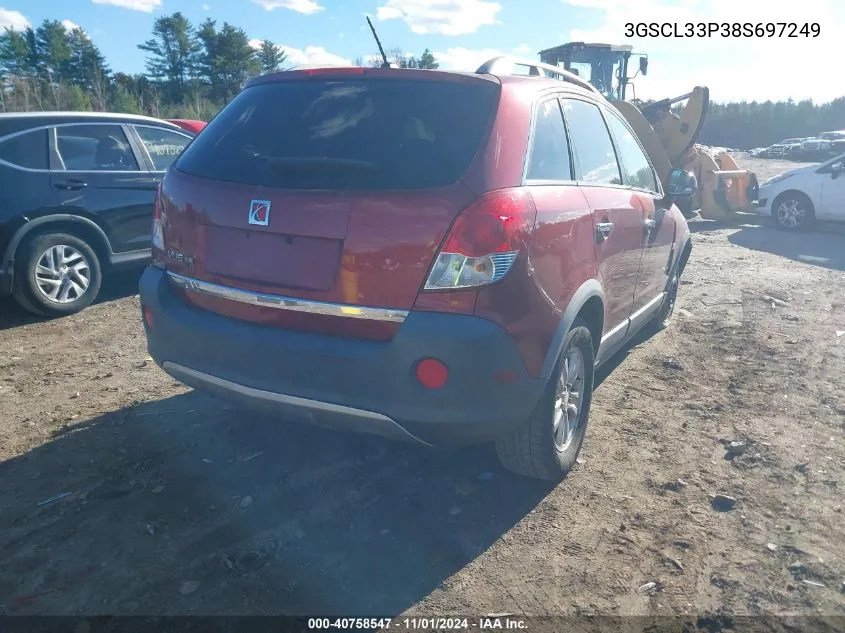 2008 Saturn Vue 4-Cyl Xe VIN: 3GSCL33P38S697249 Lot: 40758547