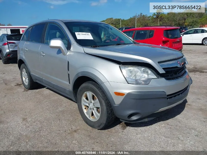 2008 Saturn Vue 4-Cyl Xe VIN: 3GSCL33P78S665422 Lot: 40768846