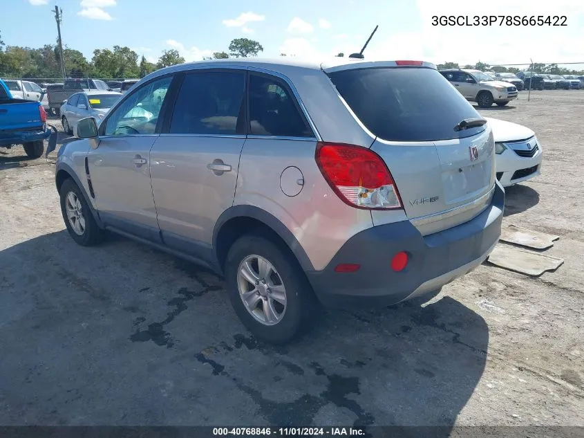 2008 Saturn Vue 4-Cyl Xe VIN: 3GSCL33P78S665422 Lot: 40768846