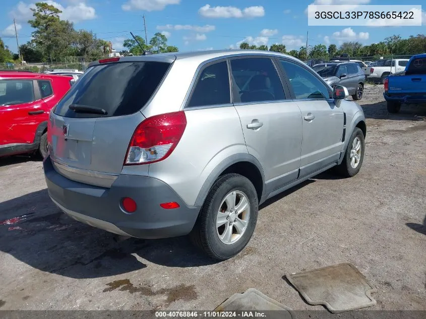 2008 Saturn Vue 4-Cyl Xe VIN: 3GSCL33P78S665422 Lot: 40768846