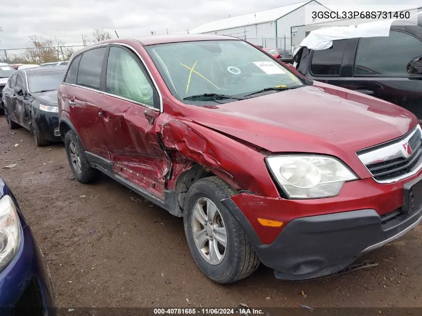 2008 Saturn Vue 4-Cyl Xe VIN: 3GSCL33P68S731460 Lot: 40781685