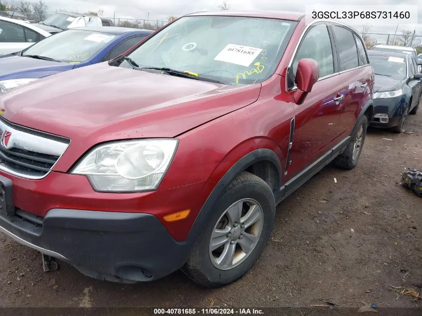 2008 Saturn Vue 4-Cyl Xe VIN: 3GSCL33P68S731460 Lot: 40781685