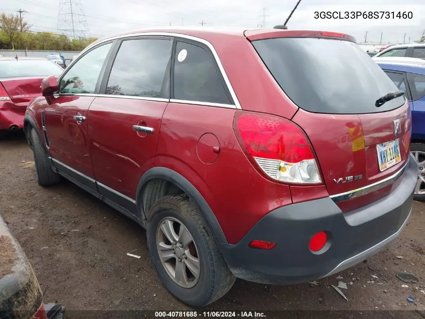 2008 Saturn Vue 4-Cyl Xe VIN: 3GSCL33P68S731460 Lot: 40781685