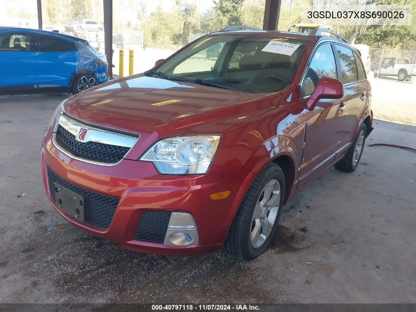 2008 Saturn Vue Red Line VIN: 3GSDL037X8S690026 Lot: 40797118