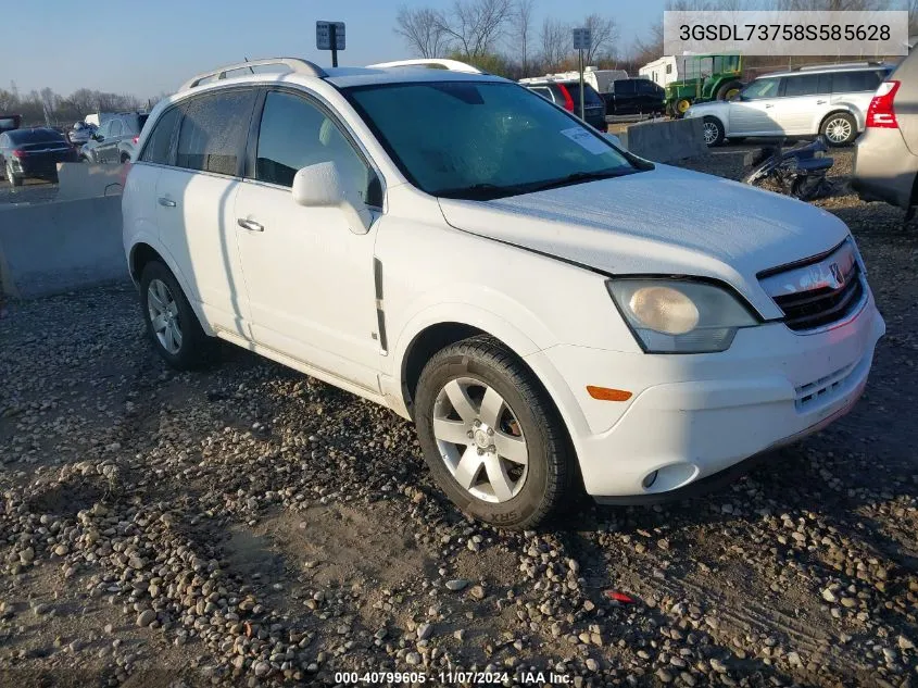 2008 Saturn Vue V6 Xr VIN: 3GSDL73758S585628 Lot: 40799605