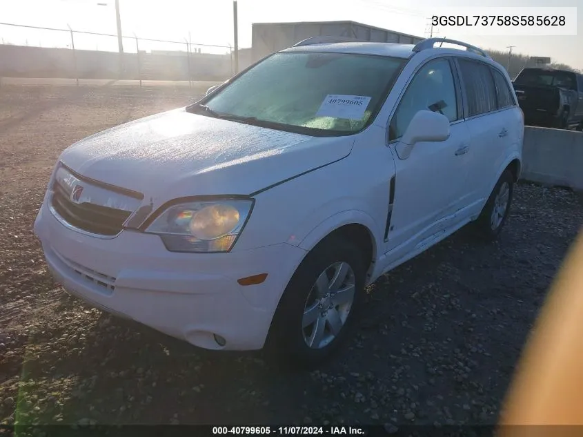 2008 Saturn Vue V6 Xr VIN: 3GSDL73758S585628 Lot: 40799605