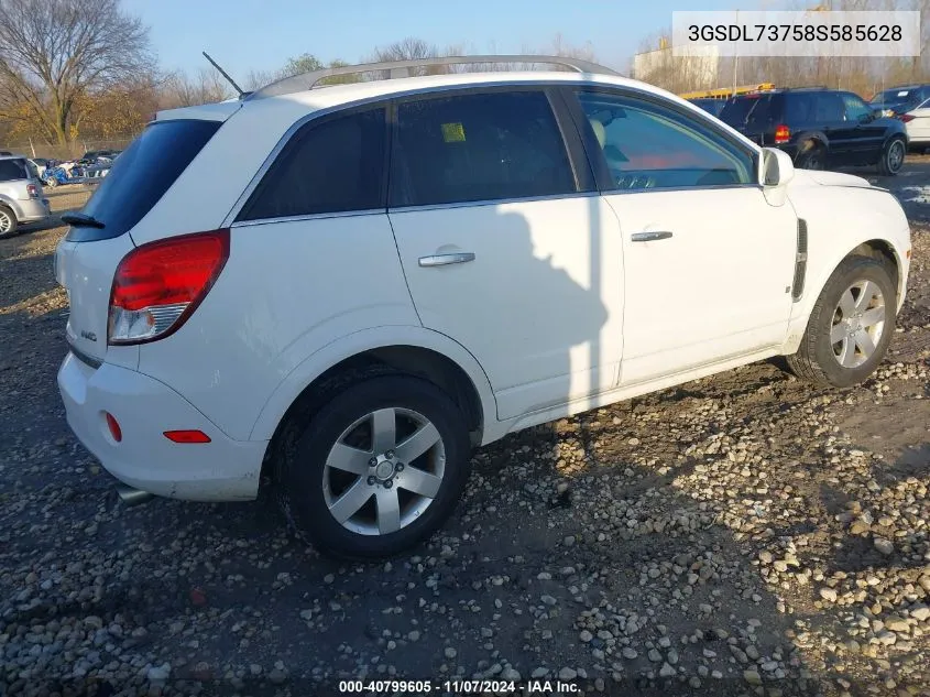 2008 Saturn Vue V6 Xr VIN: 3GSDL73758S585628 Lot: 40799605