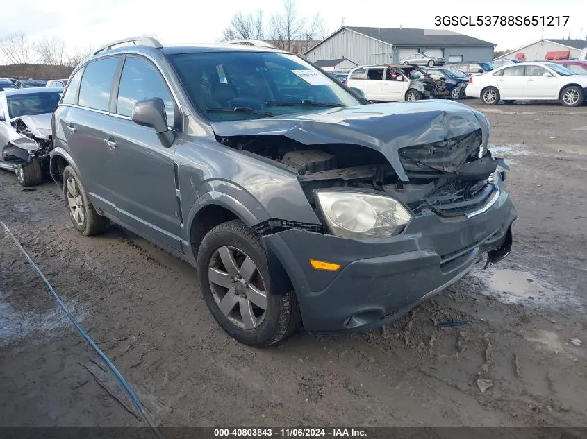 2008 Saturn Vue V6 Xr VIN: 3GSCL53788S651217 Lot: 40803843