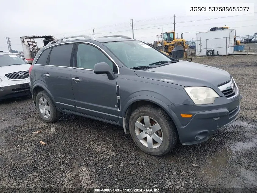 2008 Saturn Vue V6 Xr VIN: 3GSCL53758S655077 Lot: 40809149