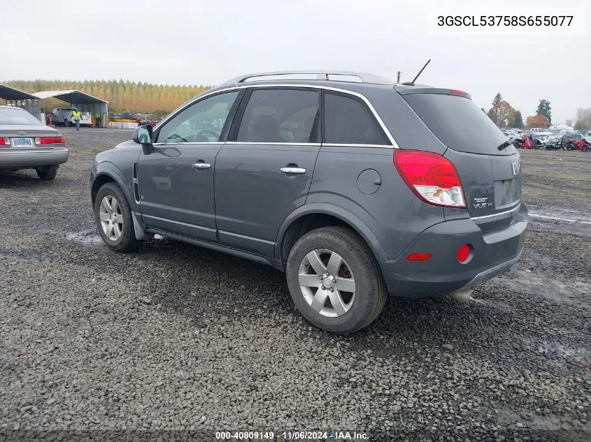 2008 Saturn Vue V6 Xr VIN: 3GSCL53758S655077 Lot: 40809149