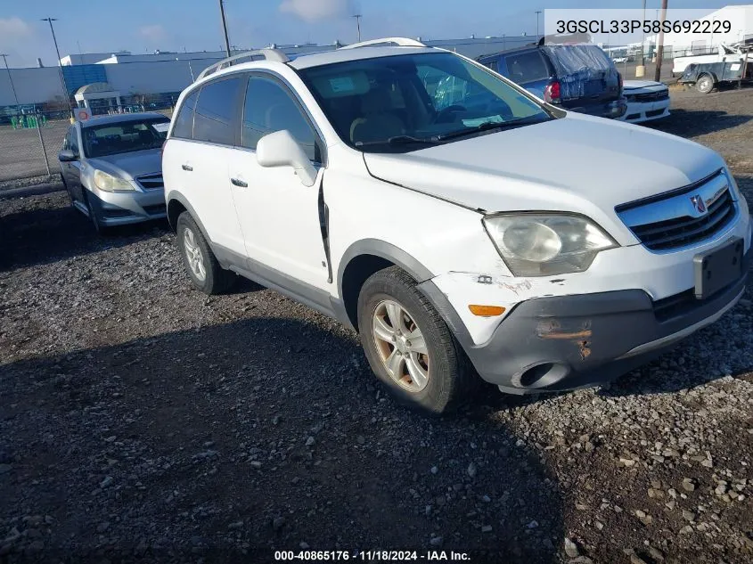 2008 Saturn Vue 4-Cyl Xe VIN: 3GSCL33P58S692229 Lot: 40865176