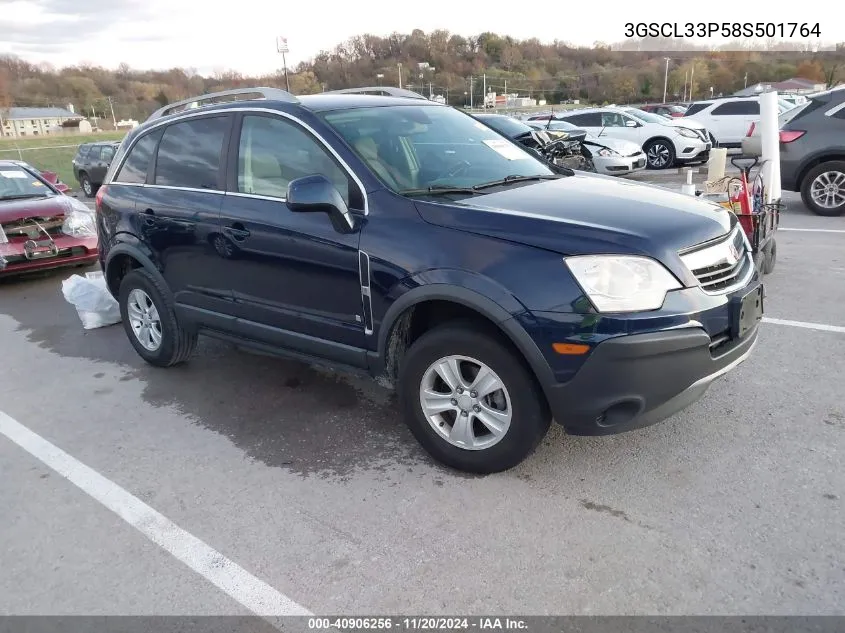 2008 Saturn Vue 4-Cyl Xe VIN: 3GSCL33P58S501764 Lot: 40906256