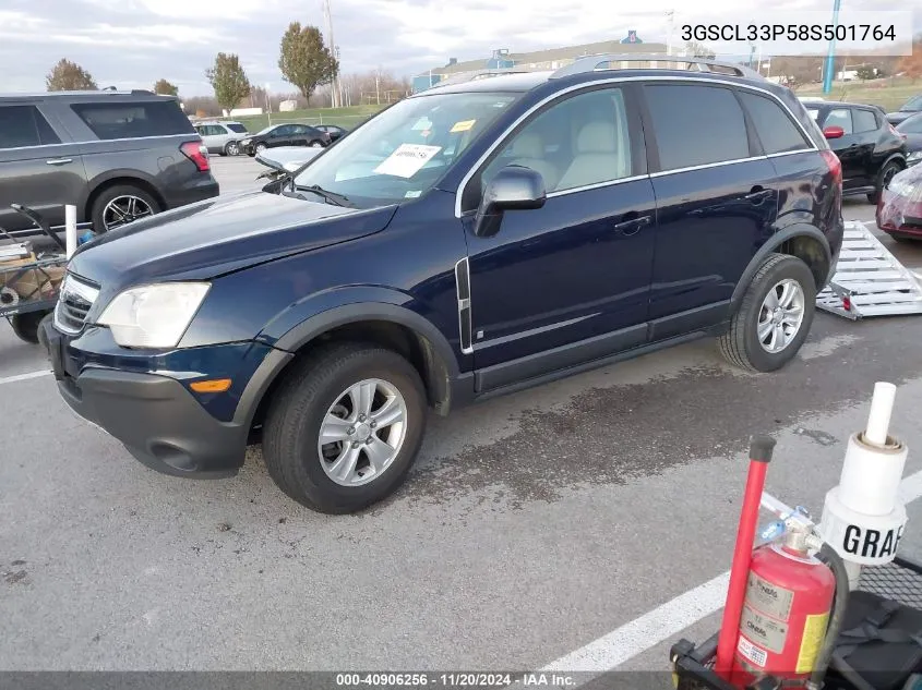 2008 Saturn Vue 4-Cyl Xe VIN: 3GSCL33P58S501764 Lot: 40906256