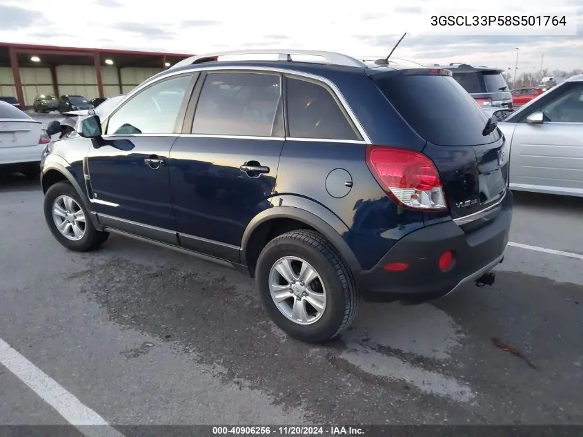 2008 Saturn Vue 4-Cyl Xe VIN: 3GSCL33P58S501764 Lot: 40906256