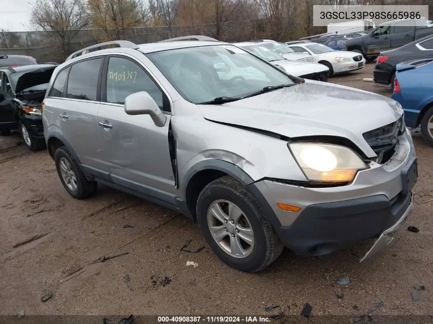 2008 Saturn Vue 4-Cyl Xe VIN: 3GSCL33P98S665986 Lot: 40908387