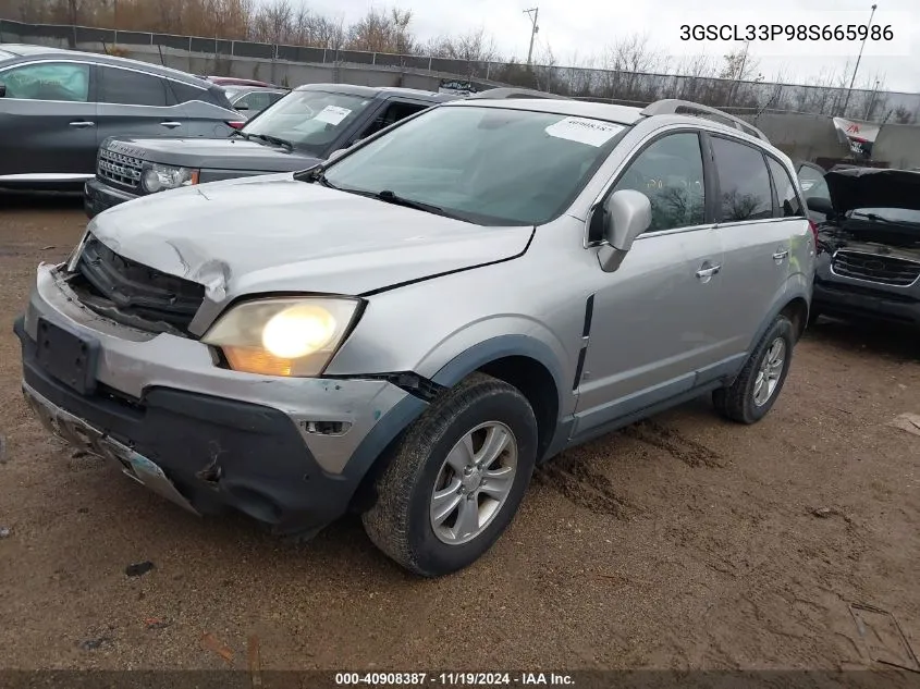 2008 Saturn Vue 4-Cyl Xe VIN: 3GSCL33P98S665986 Lot: 40908387